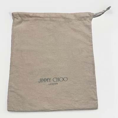 Bolsa de pó Jimmy Choo Shoe 13” X 11” sensação autêntica de feltro com fita branca - Imagem 1 de 4