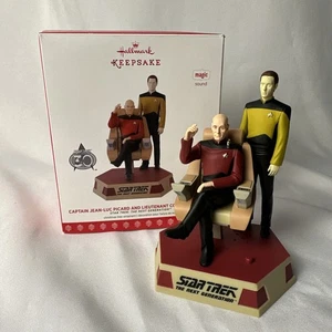 Hallmark Star Trek Captain Jean-Luc Picard Lieutenant Commander Data Ornament - Bild 1 von 7