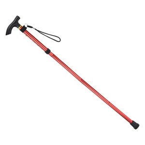 Trekking Poles, Collapsible Hiking Pole 33-37 Inch Folding Aluminum Alloy Red - Picture 1 of 5