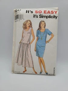 Vestido Simplicity Misses sin cortar patrón 8347 talla A (PT-XL) - Imagen 1 de 5