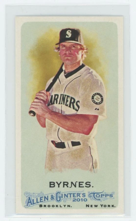 Eric Byrnes 2010 Topps Allen & Ginter Mini sin número Seattle Mariners Foto 1 de 3