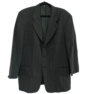 Mani by Giorgio Armani Gray Herringbone 3 Button Sport Coat Blazer 42R - Picture 1 of 13