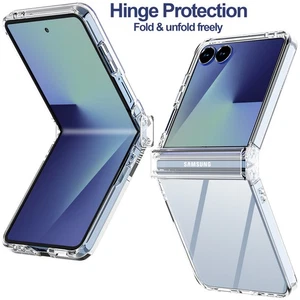 Clear Case For Samsung Galaxy Z Flip 7 Hinge Protection Shockproof Rugged Cover - Picture 1 of 10