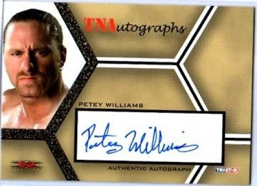 TNA Petey Williams 2008 Impact Autograph Card GOLD /50 - Image 1 of 1