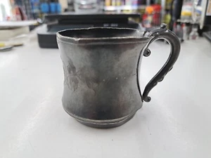 Antique Metal Cup With Etched Design And 311 On Bottom. Branded but can't read. - Picture 1 of 8