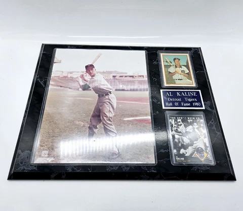 Al Kaline Detroit Tigers Wall Plaque 15.5" x 12" with Topps 1985 Card Cover