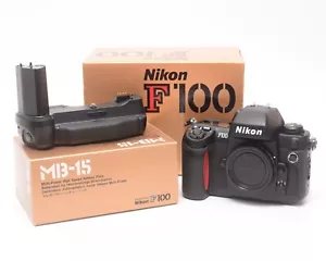 Nikon F100 35mm Film SLR Camera (Body Only) - With MB-15 Grip & MF-29 Data Back - Picture 1 of 23