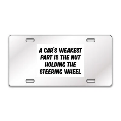 Placa de matrícula acrílica cromada o negra divertida de A CAR'S DÉBIL PART PERSONALIZADA LP0193 Foto 1 de 4