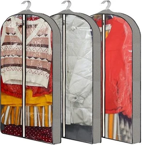 40" Garment Bags Clear Moth Proof Suits Covers with 4" Gussetes for Hanging - Picture 1 of 3