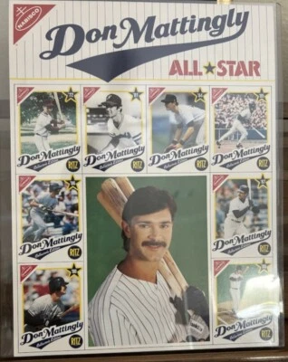 1989 NABISCO DON MATTINGLY UNCUT SHEET YANKEES XC2 - Image 1 of 2