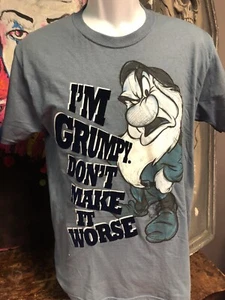 Camiseta Seven Dwarfs Grumpy "I'm Grumpy Don’t Make It Worse" Disney Azul Pequeña - Imagen 1 de 8