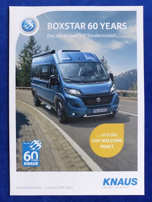 Knaus Boxstar 60 Years Sondermodell MJ 2021 - Prospekt Brochure 08.2020 - Bild 1 von 3