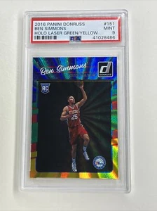 Panini Donruss Ben Simmons 2016 láser hueco verde y amarillo - Imagen 1 de 3