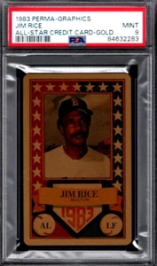 PSA 9 - 1983 Perma-Graphics #4 Jim Rice ALL-STAR (GOLD) Boston Red Sox HOF - Picture 1 of 2