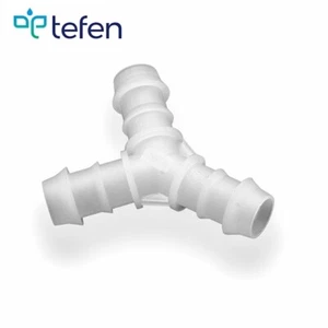 Tefen PVDF | Y | Hose/Tube Fitting/Connector | White | Packs 5/10 - Picture 1 of 6