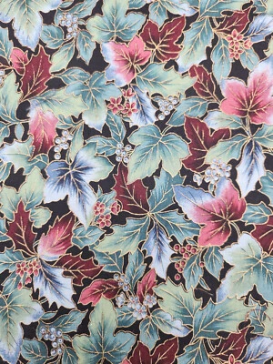 Winter Impressions Fabric 1.5 yds x 42" Leaves & Berries Fabric NEW - Image 1 of 2