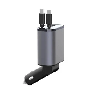 100W 4IN1 Retractable Car Charger USB Type-C Cable For Phone Fast Charge-Adapte - Picture 1 of 4
