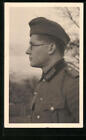 Photo-Carte Soldat En Heeres-Uniform Avec Navette, Profil-Portrait