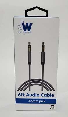 Just Wireless 6ft Audio Cable 3.5mm Jack For All Audio Device Open Box - Image 1 of 2
