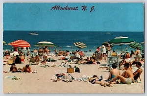 Postcard Allenhurst New Jersey - Beach Scene - Picture 1 of 2