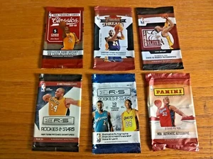 Empty wrappers packets x6 for Panini Basketball NBA trade cards feat Kobe Bryant - Picture 1 of 2