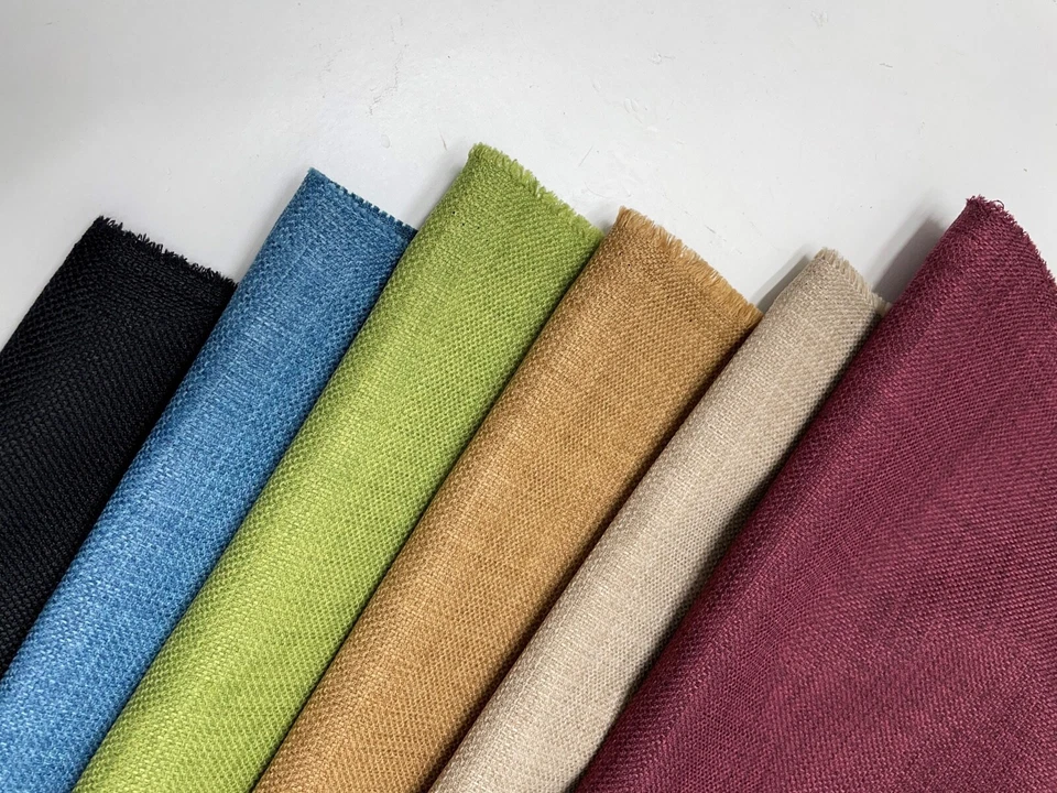 Soft Plain Linen Fabric Look Designer Curtain Cushion Sofa Upholstery Material - Image 1 of 1