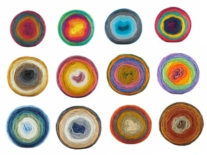 DK Papatya Rainbow/Multicoloured 150g Double Knitting Cake 30 Shades - Picture 1 of 31