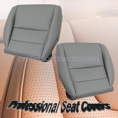 Cubierta de asiento de cuero inferior para conductor y pasajero delantero para Acura TL 2004-2008 gris Foto 1 de 4