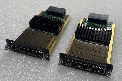 Lot of 2x Brocade FCX-4XG 4-Port SFP+10Gb Ethernet Expansion Module FastIron - Image 1 of 4