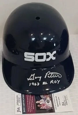 Casco de bateo de recuerdo tamaño completo firmado por Gary Peters Chicago White Sox JSA Foto 1 de 4