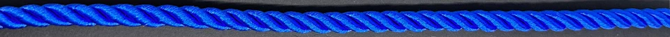 Cuerda de cuerda trenzada azul real de 3/8" borde de tela 24 yardas Foto 1 de 1
