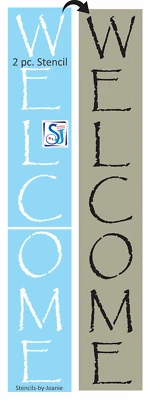 Joanie 36" 2 piezas Plantilla Bienvenida Familia Casa Cabaña Lago Homestead Hágalo Usted Mismo Prim Signs Foto 1 de 4