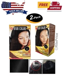 Women's Black Hair Color (2 Pack) in 5 Minitues Advanced Formula long lasting - Picture 1 of 10