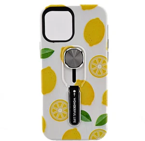 iPhone 12 & 12 Pro Cell Phone Case Textured Lemon Fruit Design Finger Grip NEW - Picture 1 of 5
