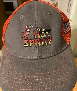 Adams New York Paris Milan New Hot Spray Cap Red Gray USA Flag On Side Snapback - Picture 1 of 4