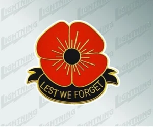 Lest We Forget Poppy Vinyl Decal Sticker for Window Car van bike Laptop Fridge - Picture 1 of 1