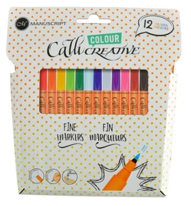 Billetera manuscrita de 12 bolígrafos finos punta de fieltro premium surtido color creativo - Imagen 1 de 3