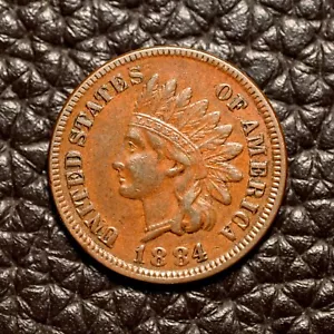 (ITM-6477) 1884 Indian Cent ~ AU Condition ~ COMBINED SHIPPING! - Picture 1 of 3