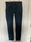 Men’s United Colours Of Benetton Navy Skinny Fit Zip Fly Jeans Waist 32 W32