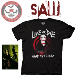T-Shirt Saw Live or Die Bust - Bild 1 von 1