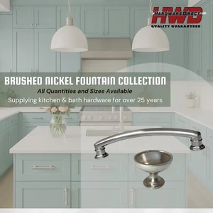 Tirante per armadio nichel spazzolato *collezione fontana* pomello maniglia cucina bagno mod - Foto 1 di 16