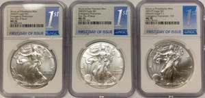 2020-2021 P & S EMERGENCY ISSUE SILVER EAGLE NGC MS70 FDOI💥FLAWLESS QUALITY💥 - Picture 1 of 4