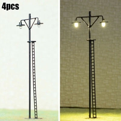HO Scale LED Lights Train Railroad Street Station Lamps Post Yard Light DC 3V