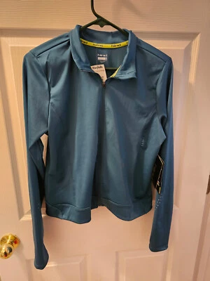 JAQUETA TRASEIRA NOVA COM ETIQUETAS TAMANHO L CROP AZUL-PETRÓLEO - Imagem 1 de 4