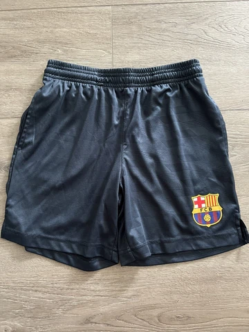 Boys size Medium FC Barcelona Soccer Football Shorts Navy Cover