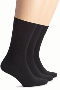 Hugh Ugoli Women's Wool Crew Socks, Warm, Soft, 3 Pairs - Picture 1 of 17