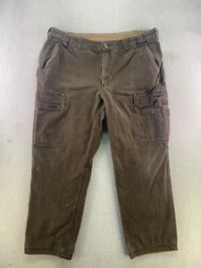 Pantaloni cargo in tela Duluth Trading da uomo taglia 42x31* marroni ridotti effetto invecchiato - Foto 1 di 10