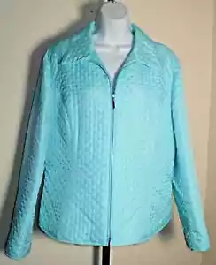 Talbots Women's Aqua Light Quilted Jacket Size 16 NWOT - Picture 1 of 2