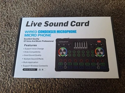 LIVE SOUND CARD CONDENSER FOR MICROPHONE PODCAST. Fast Shipping.  - Image 1 of 3