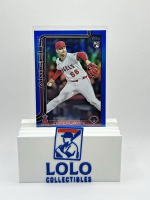 2025 Topps Update Ryan Zeferjahn Blue Refractor #/150 RC Angels - Image 1 of 2